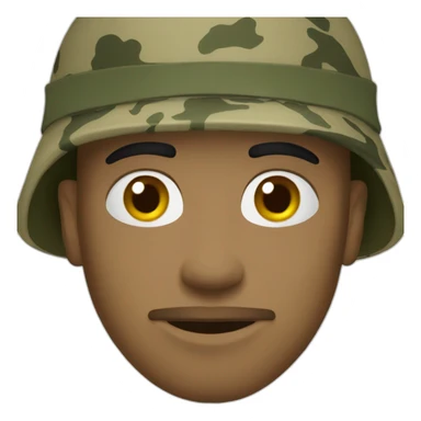 soldier with camouflage sticker