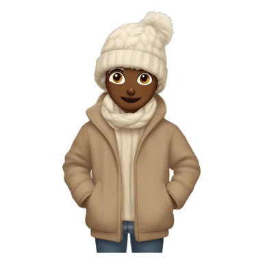 Beige winter aesthetic  sticker