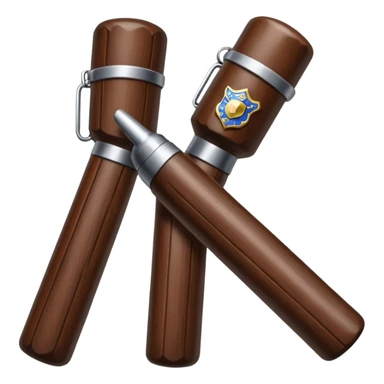 two police baton sticker