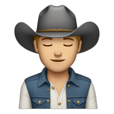 White male cowboys embracing eyes closed sticker