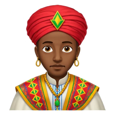 Ethiopian man in traditional clothing sticker