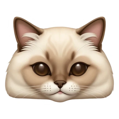 Siamese cat laying down and closing her eyes  sticker