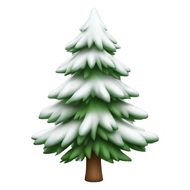  actual white fir christmas tree isolated.  sticker