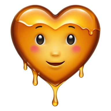 Heart with honey sticker