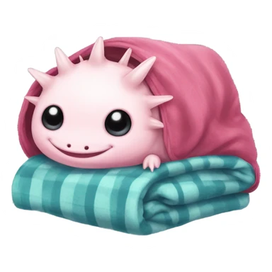 Axolotl in a blanket  sticker