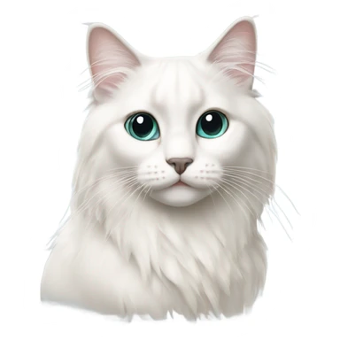 White ragdoll cat. sticker