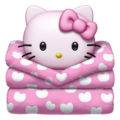 pink hello kitty blanket emoji sticker
