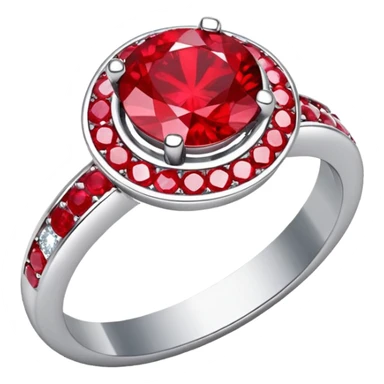 glitter rubi diamond married ring prata sticker