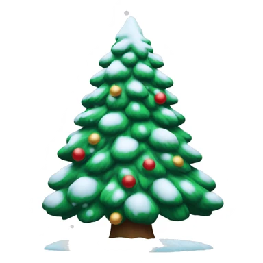 Christmas tree in snow sticker