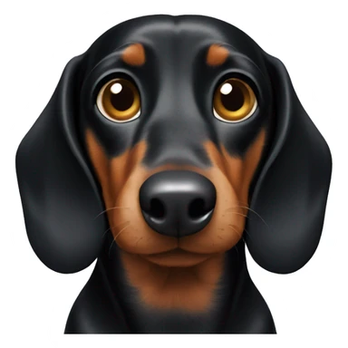 Black dachshund sticker
