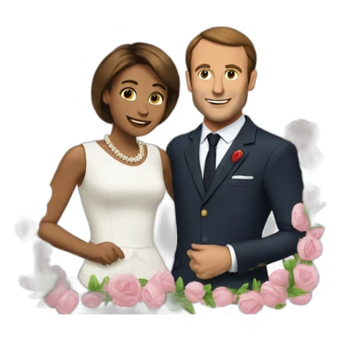 macron amour sticker