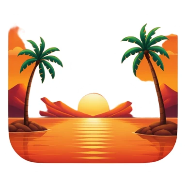 summer sunset sticker
