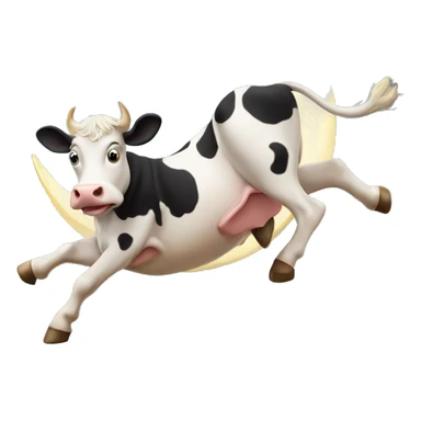 cow jumping over the moon  sticker