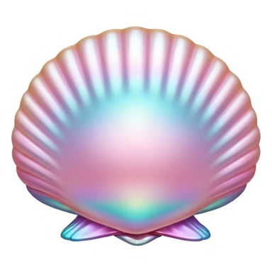 pearl in iridescent shell sticker
