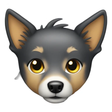 Kelpie cross with silver fur and gold eyes sticker