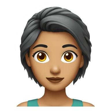 south asian girl with wolfcut hairstyle sticker