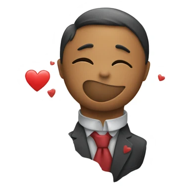 a kissing emoji with a heart  sticker
