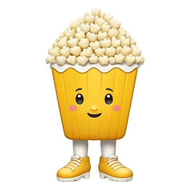 Popcorn with feet  sticker