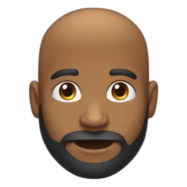 Afro-américain beard bald sticker