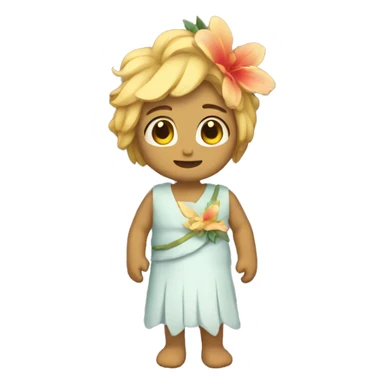 Flor con hada sticker