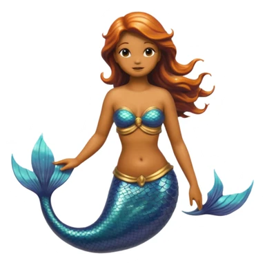 Make a mermaid statue sticker