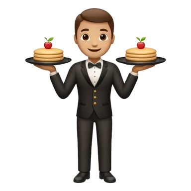 emoji camarero, cuerpo completo sin nada en la mano sticker