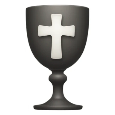 goblet with a cross sticker