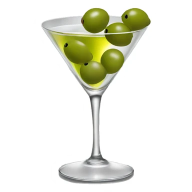 Clear martini with 3 small olives lm  sticker