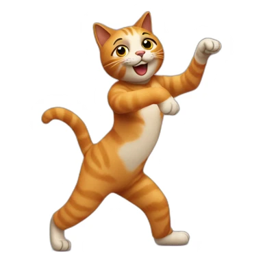 cat dancing salsa sticker