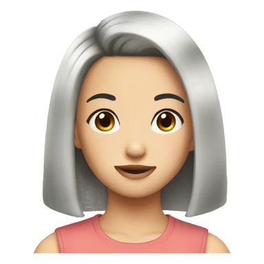 hime haircut girl sticker