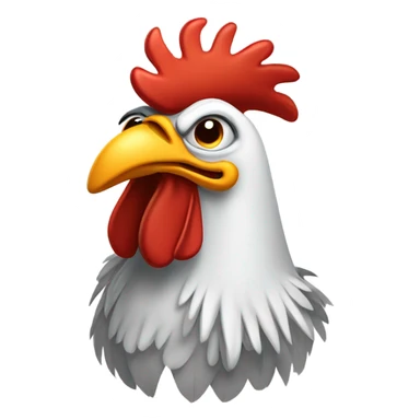 Imagine sad rooster  sticker