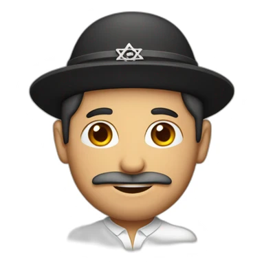 Jewish man with a kippah sticker