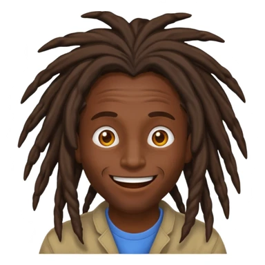 Dark skinned dreadhead with mind blowed sticker