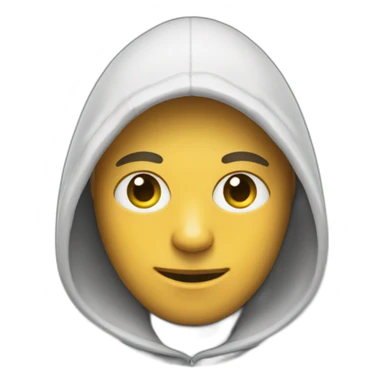 Male, wearing a hooded sweatshirt with dollar-shaped eyes sticker