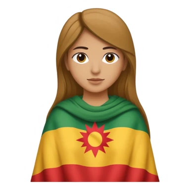 someone with the Kurdistan flag on their back sticker