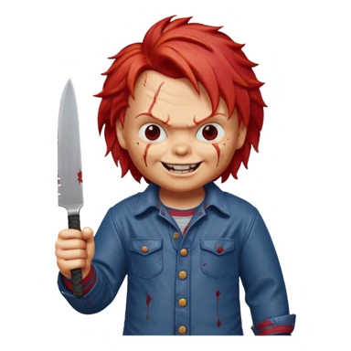 Chucky with nife sticker