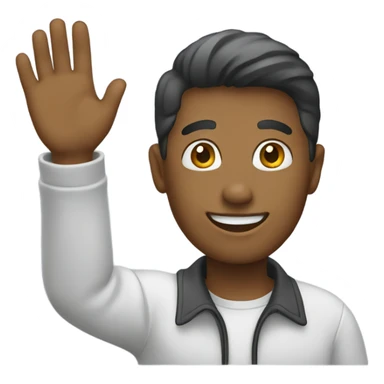 person waving  sticker