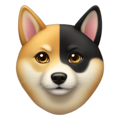 lovely shibainu & black cat sticker