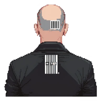 hitman agent 47 with barcode sticker