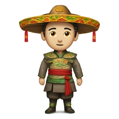 A taco dressed a Chinese royal from the Ming dynasty sticker