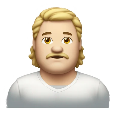 Fat man with mullet sticker