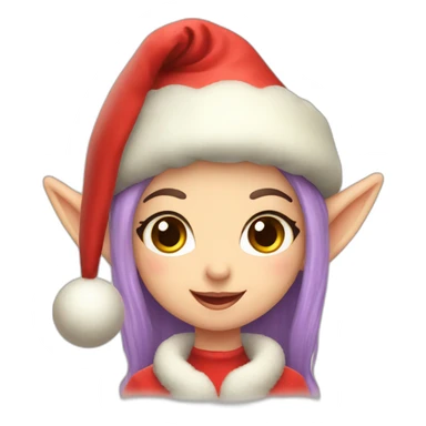 Kawaii Elf delivering Christmas gift sticker