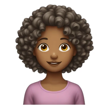 Kid Girl with curly hair sticker