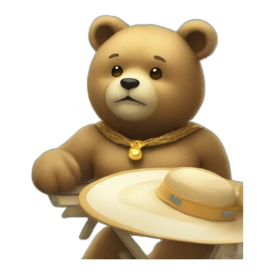 Heavenly Bear of power on vacation sticker