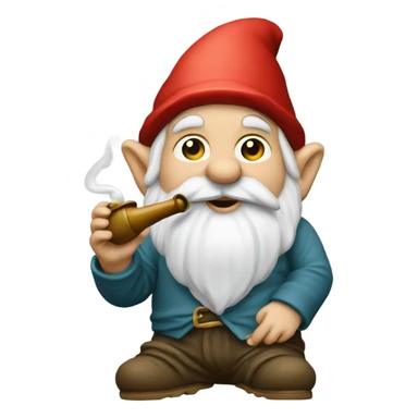 Gnome smoking water pipe  sticker