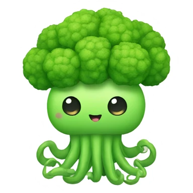 Kawaii broccoli octopus sticker