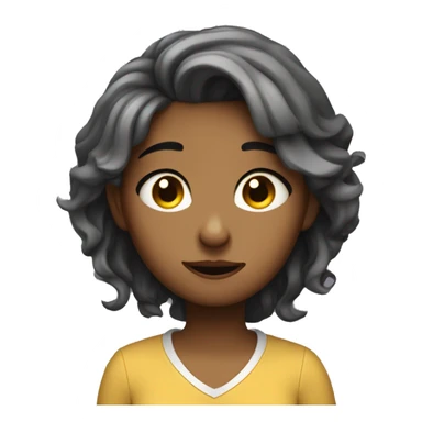 Exhausted bat pretty student girl with her hair done and tons of work sticker