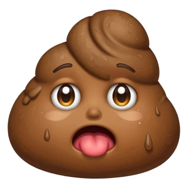 a poop crying sticker