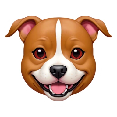 Cinematic Comical Red/Fawn Staffordshire Bull Terrier Portrait Emoji, Head tilted dramatically with an exaggeratedly amused expression, featuring a striking red/fawn Fur with bold white accents, wide, expressive dark eyes filled with playful disbelief, Simplified yet hilariously expressive features, highly detailed, glowing with a slightly sassy glow, high shine, dramatic yet playful, stylized with an air of cheeky mischief, bright and endearing, soft glowing outline, capturing the essence of a spirited and over-the-top guardian, so meme-worthy it feels like it could side-eye its way into internet fame instantly! sticker