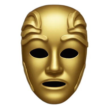 golden tragedy mask sticker